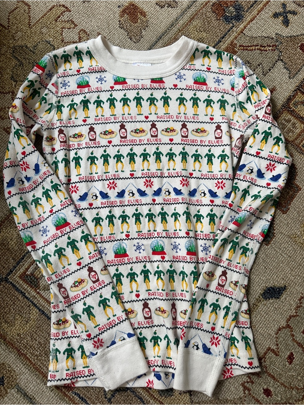 Hanna Andersson Elf Christmas Pajama Top sz 10